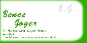 bence goger business card